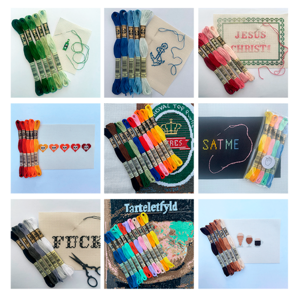 DMC Mouliné broderigarn - Broderistens sæt