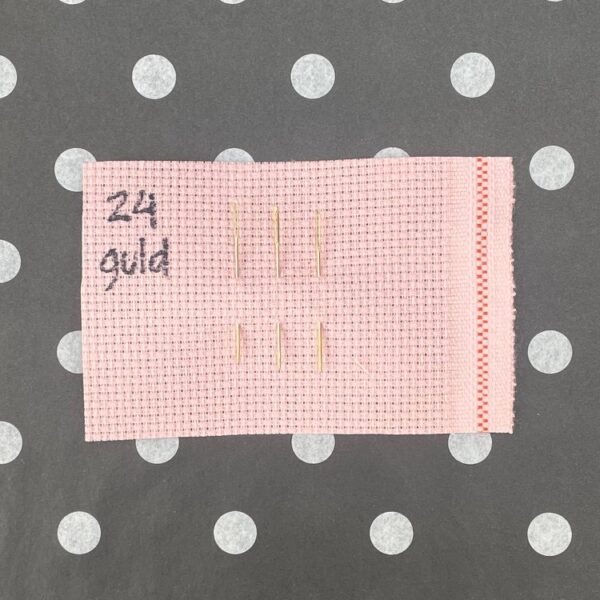 Broderinåle 3 stk. - forgyldte (str. 24)