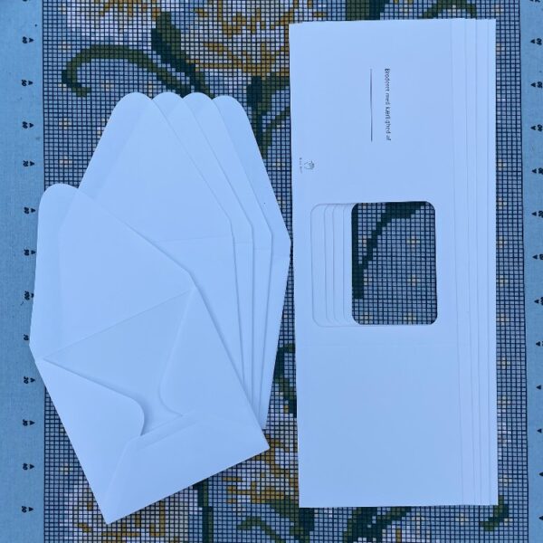 Broderistens broderede kort