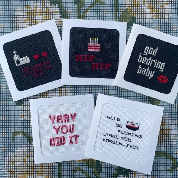 Broderistens broderede kort - broderikit